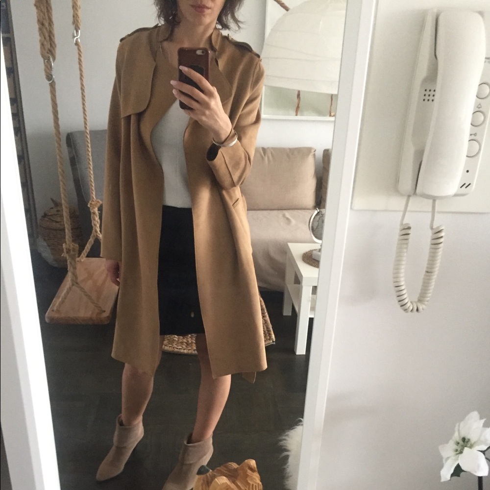 COPY - Suede-like camel coat